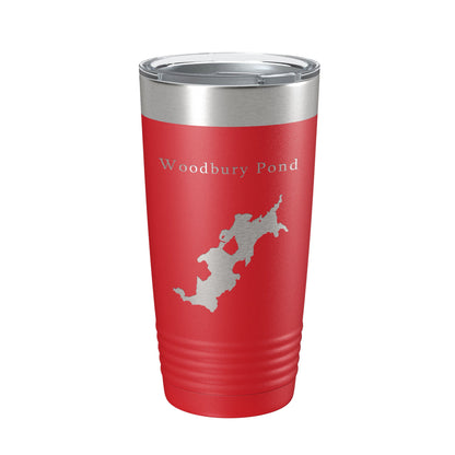 Woodbury Pond Tumbler Lake Map Travel Mug Insulated Laser Engraved Coffee Cup Maine 20 oz-10