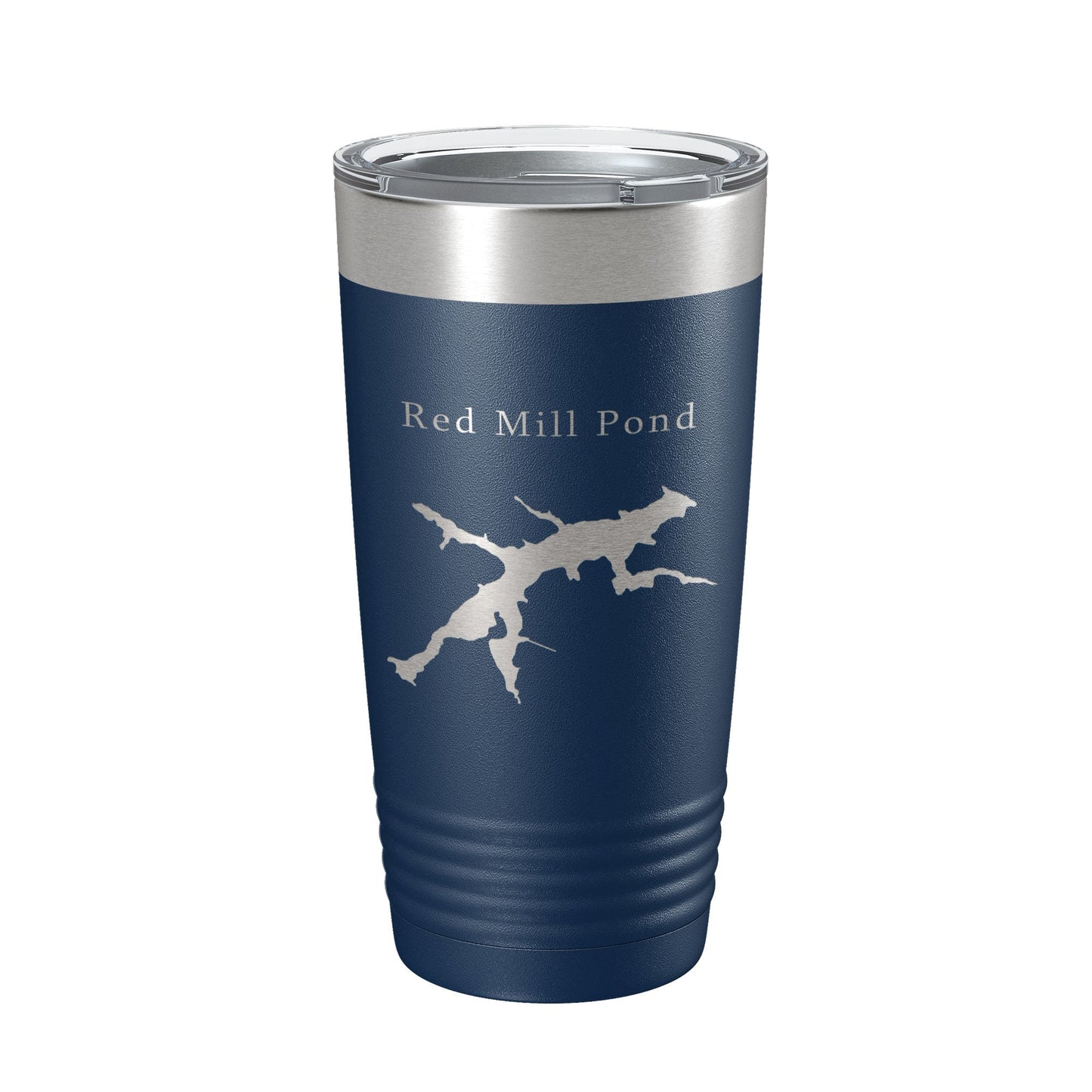 Red Mill Pond Tumbler Lake Map Travel Mug Insulated Laser Engraved Coffee Cup Delaware 20 oz-8