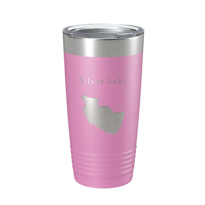 Silver Lake Map Tumbler Travel Mug Insulated Laser Engraved Coffee Cup Maine 20 oz-14