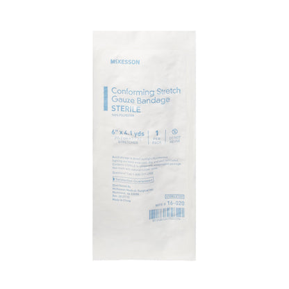 Conforming Bandage McKesson 6 Inch X 4-1/10 Yard Sterile 1 per Pack