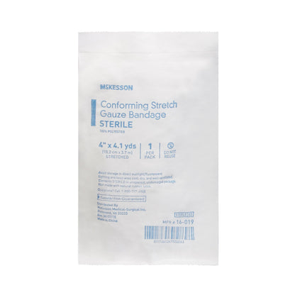 Conforming Bandage McKesson 4 Inch X 4-1/10 Yard Sterile 1 per Pack
