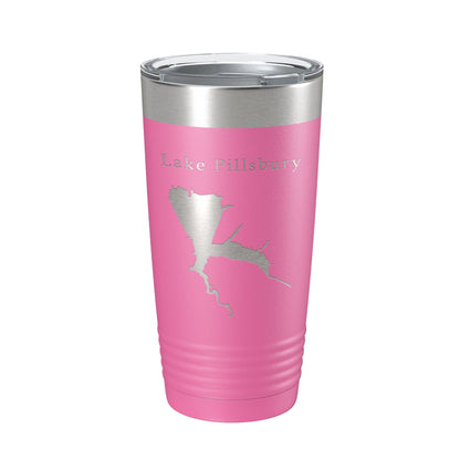 Lake Pillsbury Map Tumbler Travel Mug Insulated Laser Engraved Coffee Cup California 20 oz-11