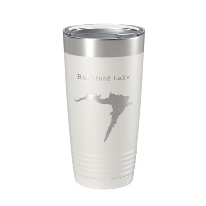 Rushford Lake Map Tumbler Travel Mug Insulated Laser Engraved Coffee Cup New York 20 oz-7
