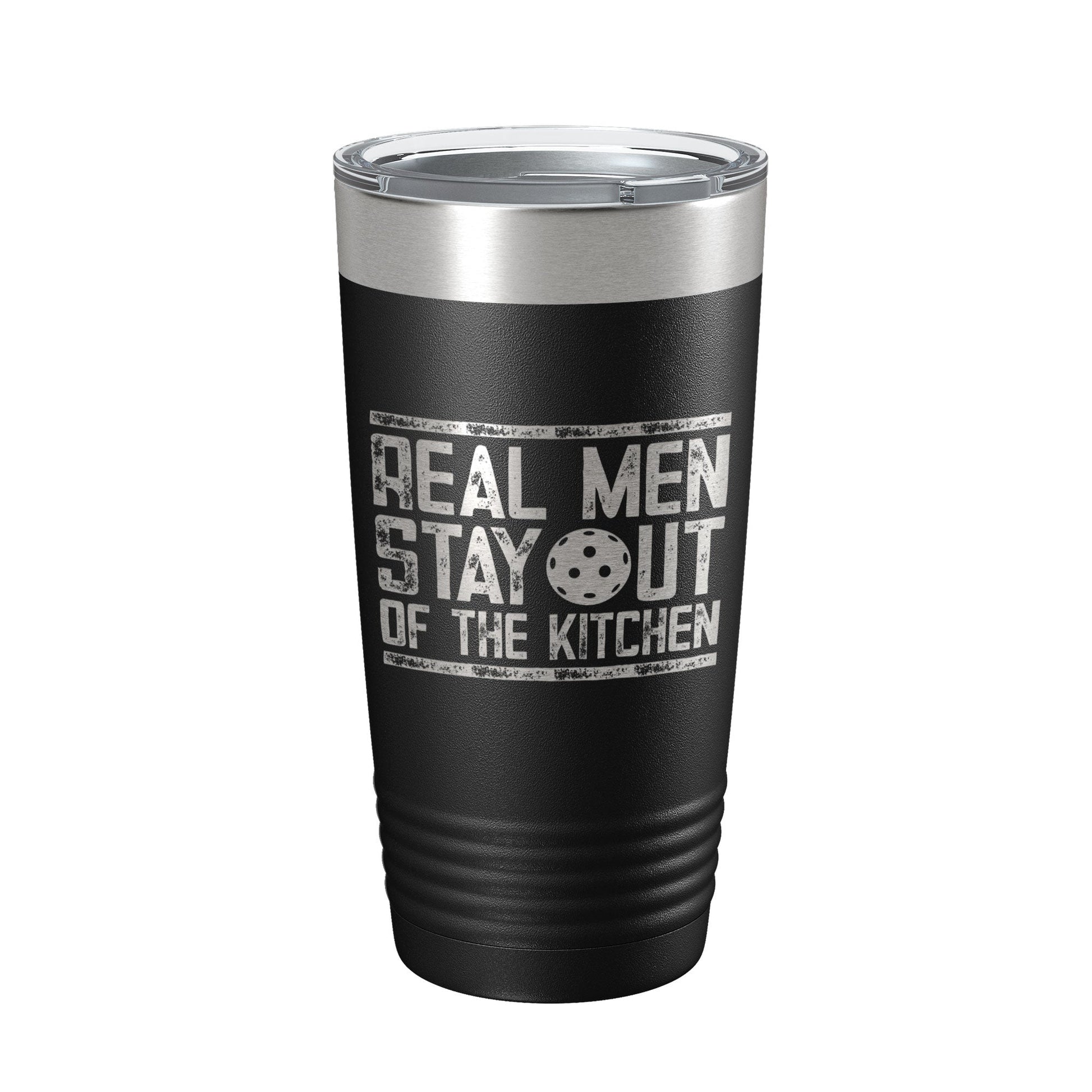 Pickleball Tumbler Real Men Stay Out Of The Kitchen Travel Mug Insulated Laser Engraved Coffee Cup Funny Pickle Ball Gift 20 oz-5