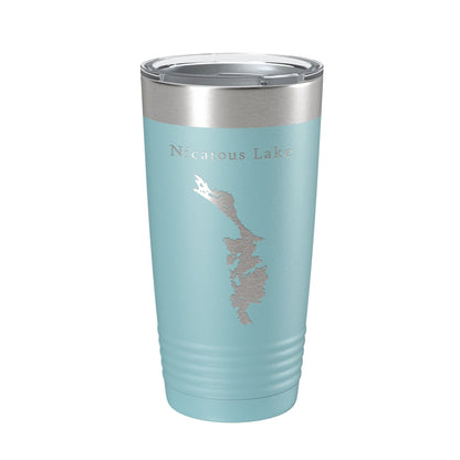 Nicatous Lake Map Tumbler Travel Mug Insulated Laser Engraved Coffee Cup Maine 20 oz-13