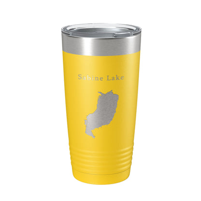 Sabine Lake Map Tumbler Travel Mug Insulated Laser Engraved Coffee Cup Louisiana Beaumont Texas 20 oz-19