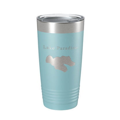 Lake Paradise Map Tumbler Travel Mug Insulated Laser Engraved Coffee Cup Michigan 20 oz-13
