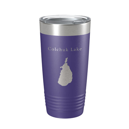 Colchuk Lake Map Tumbler Travel Mug Insulated Laser Engraved Coffee Cup Washington 20 oz-15