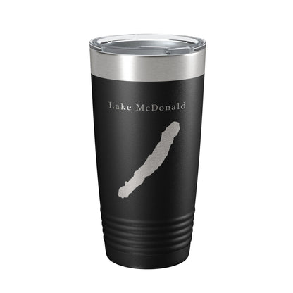 Lake McDonald Map Tumbler Travel Mug Insulated Laser Engraved Coffee Cup Glacier National Park Montana 20 oz-5