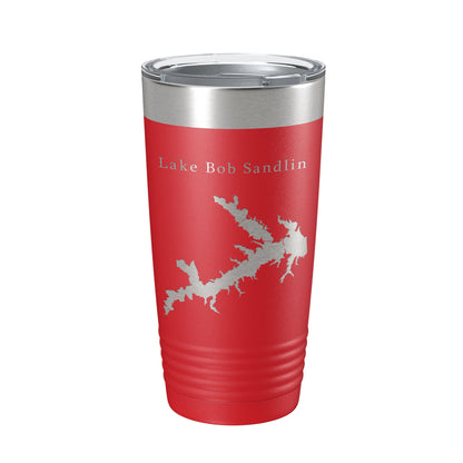 Lake Bob Sandlin Map Tumbler Travel Mug Insulated Laser Engraved Coffee Cup Monticello Reservoir Texas 20 oz-10