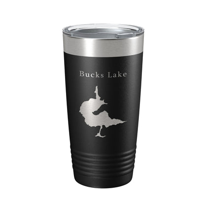 Bucks Lake Map Tumbler Travel Mug Insulated Laser Engraved Coffee Cup California 20 oz-5