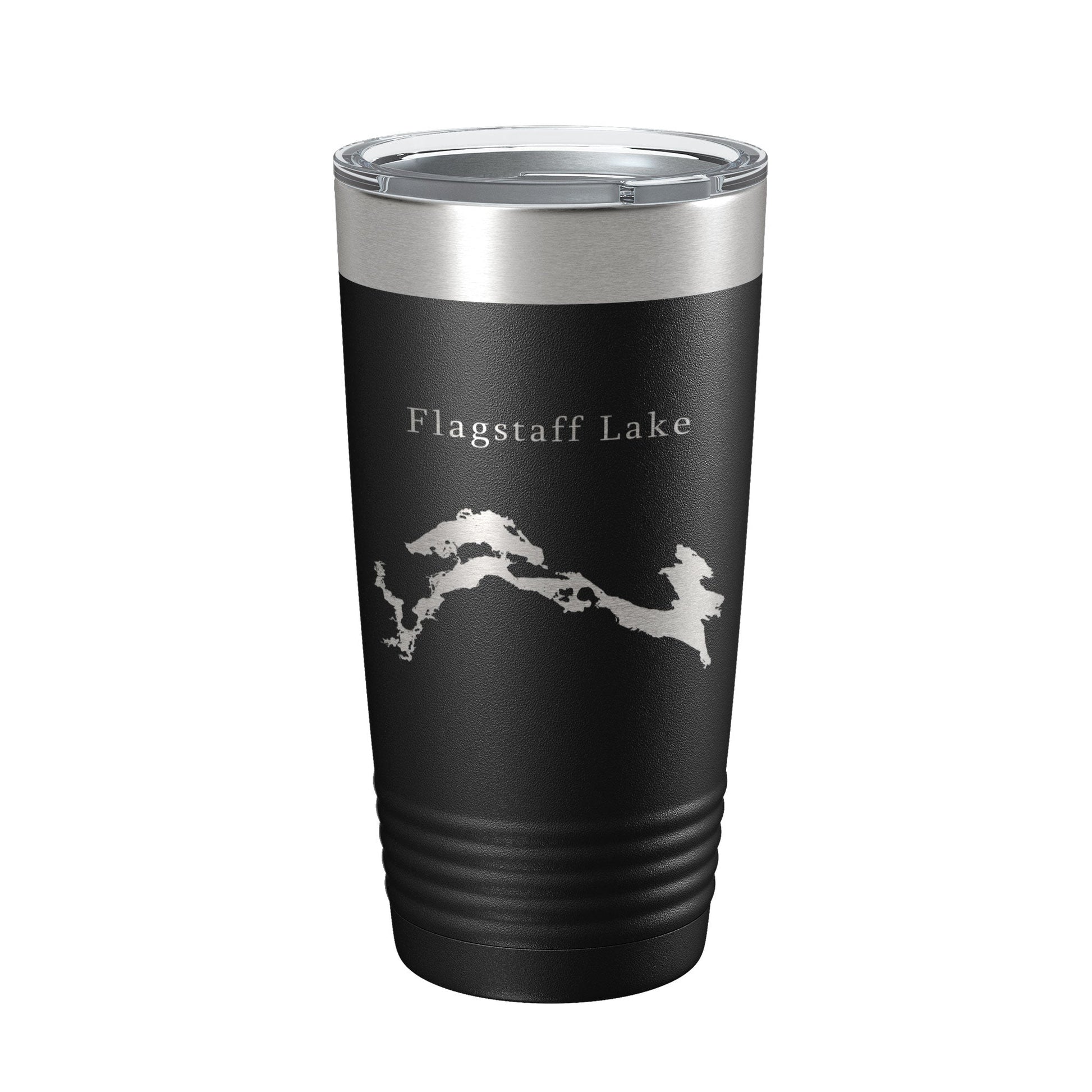 Flagstaff Lake Map Tumbler Travel Mug Insulated Laser Engraved Coffee Cup Maine 20 oz-0