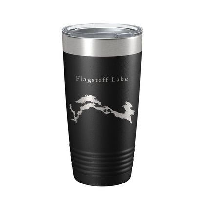 Flagstaff Lake Map Tumbler Travel Mug Insulated Laser Engraved Coffee Cup Maine 20 oz-0