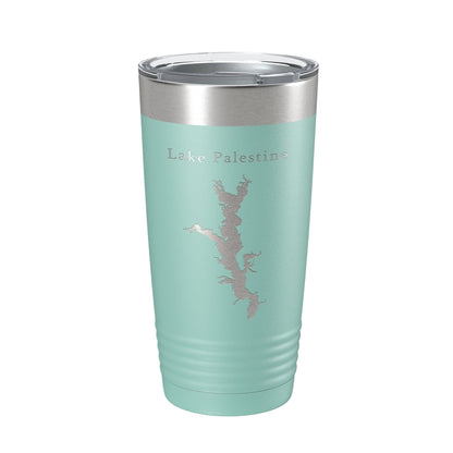 Lake Palestine Map Tumbler Travel Mug Insulated Laser Engraved Coffee Cup Texas 20 oz-12