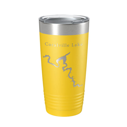 Coralville Lake Map Tumbler Travel Mug Insulated Laser Engraved Coffee Cup Iowa River 20 oz-4