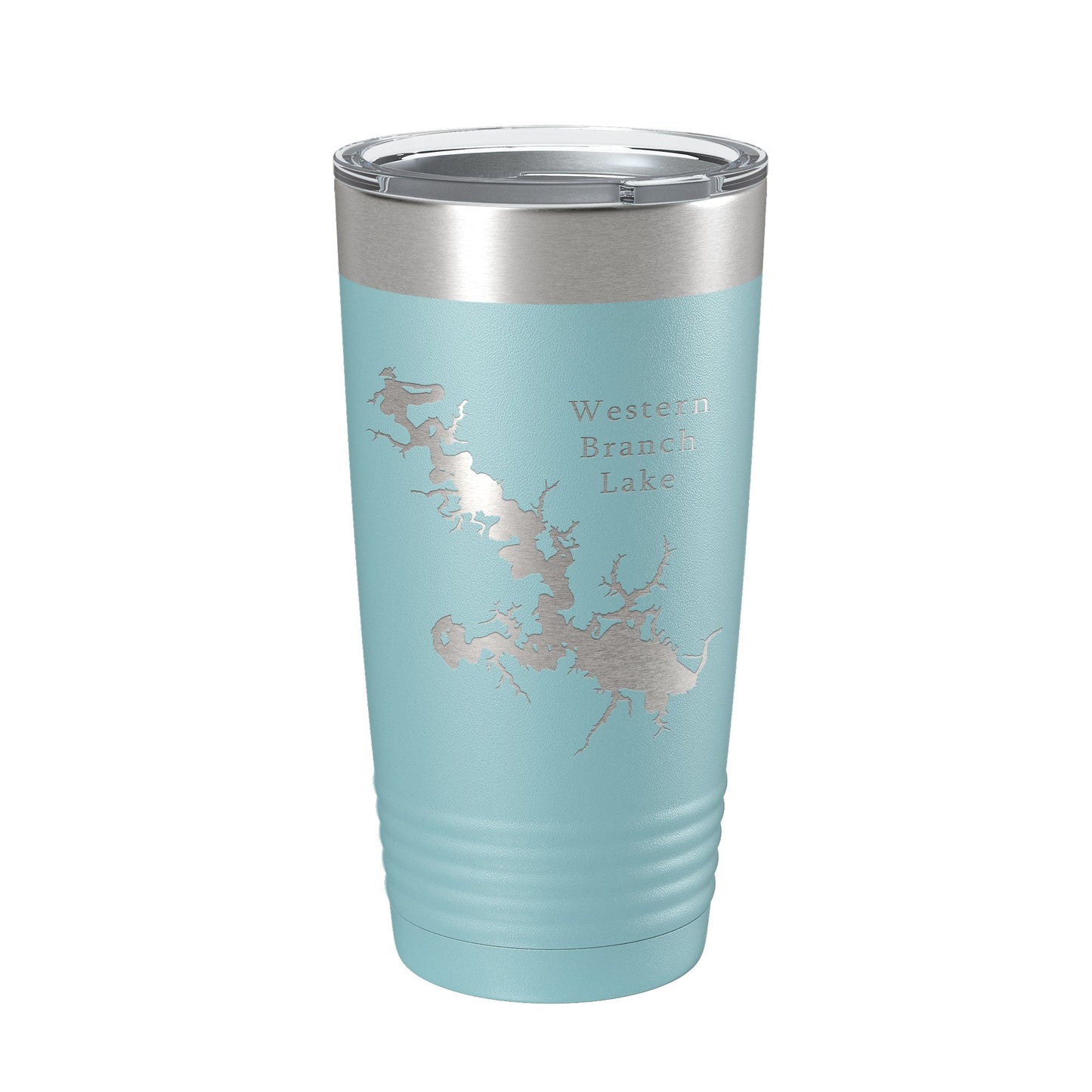 Western Branch Lake Reservoir Map Tumbler Travel Mug Insulated Laser Engraved Coffee Cup Suffolk Virginia 20 oz-13
