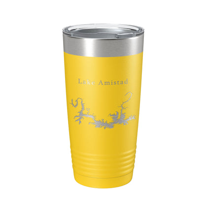 Lake Amistad Reservoir Map Tumbler Travel Mug Insulated Laser Engraved Coffee Cup Texas 20 oz-4