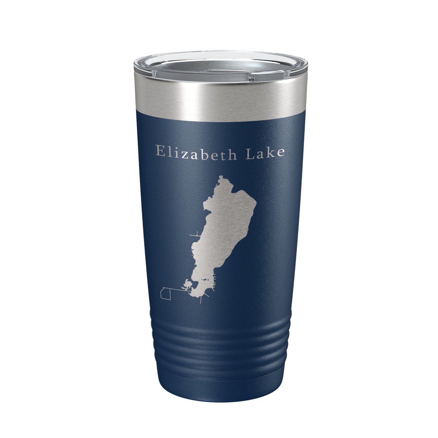 Elizabeth Lake Map Tumbler Travel Mug Insulated Laser Engraved Coffee Cup Illinois Wisconsin 20 oz-2