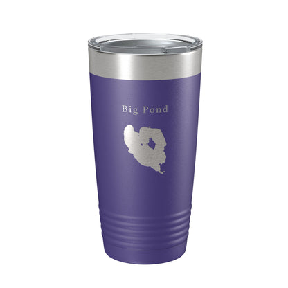 Big Pond Tumbler Lake Map Travel Mug Insulated Laser Engraved Coffee Cup Massachusetts 20 oz-15