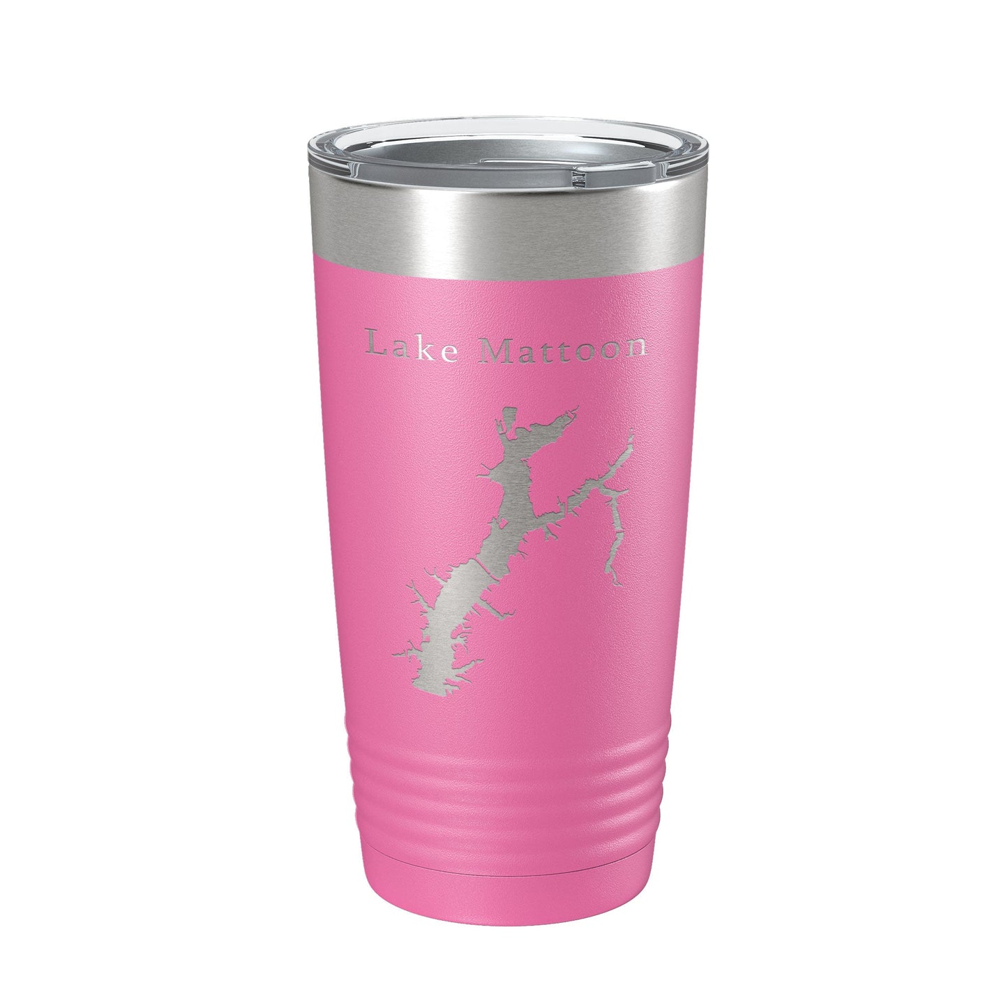 Lake Mattoon Map Tumbler Travel Mug Insulated Laser Engraved Coffee Cup Illinois 20 oz-11