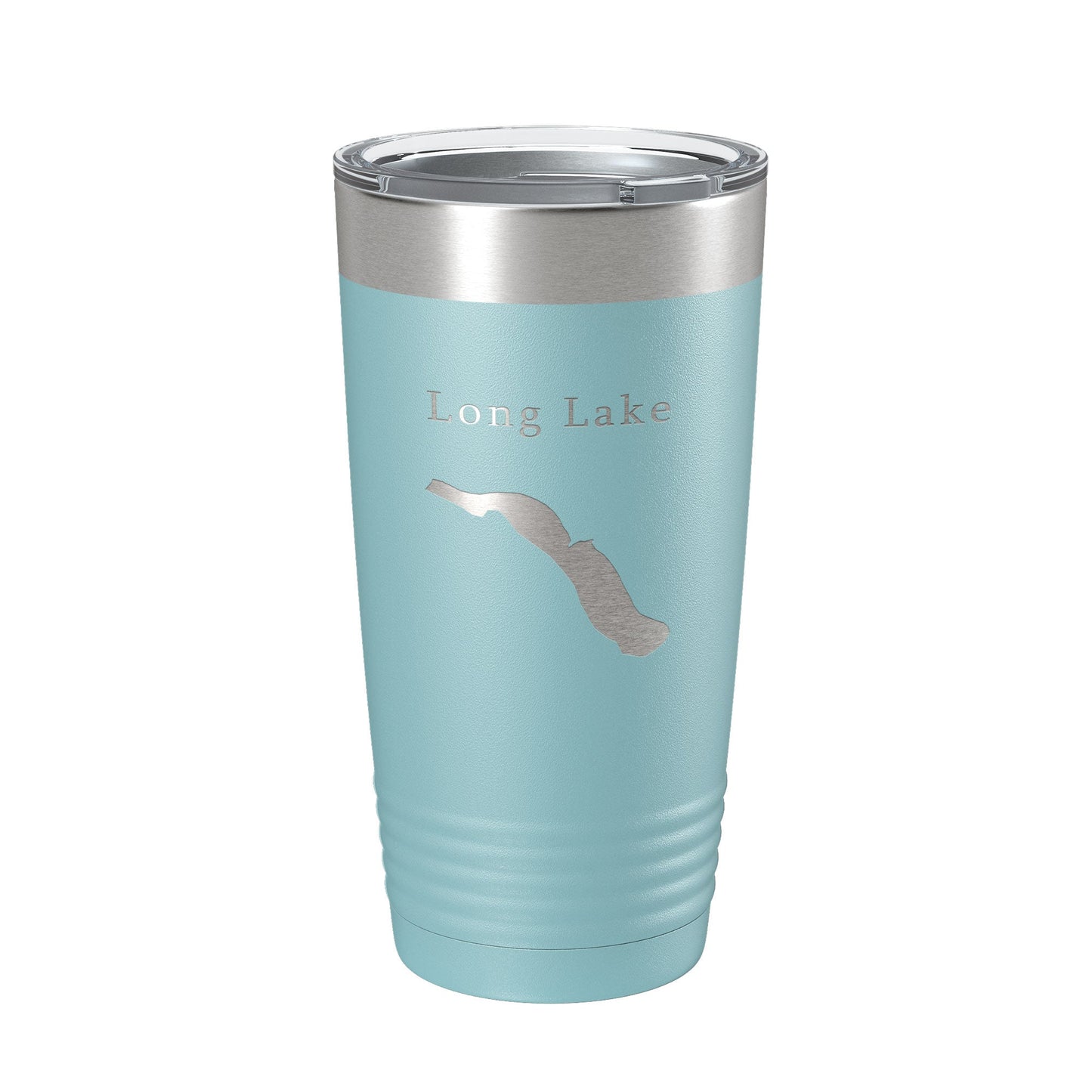 Long Lake Map Tumbler Travel Mug Insulated Laser Engraved Coffee Cup Cheboygan County Michigan 20 oz-13
