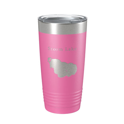 Storm Lake Map Tumbler Travel Mug Insulated Laser Engraved Coffee Cup Iowa 20 oz-11