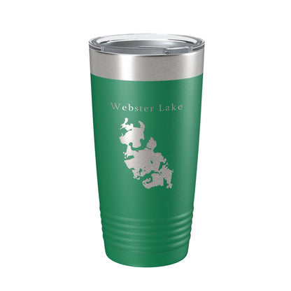 Webster Lake Map Tumbler Travel Mug Insulated Laser Engraved Coffee Cup Massachusetts 20 oz-9