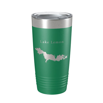 Lake Lemon Map Tumbler Travel Mug Insulated Laser Engraved Coffee Cup Indiana 20 oz-9