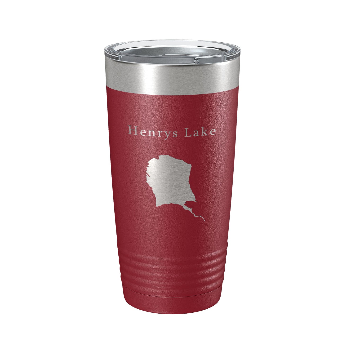 Henrys Lake Map Tumbler Travel Mug Insulated Laser Engraved Coffee Cup Idaho 20 oz-18