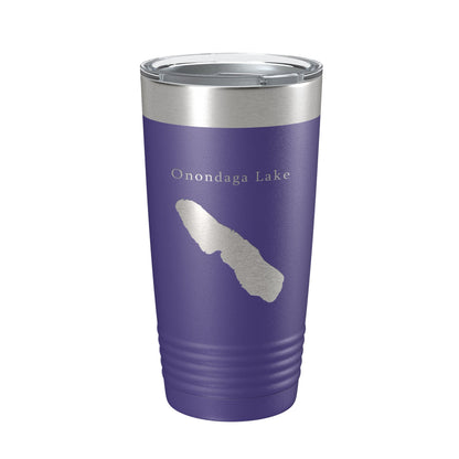 Onondaga Lake Map Tumbler Travel Mug Insulated Laser Engraved Coffee Cup Syracuse New York 20 oz-15