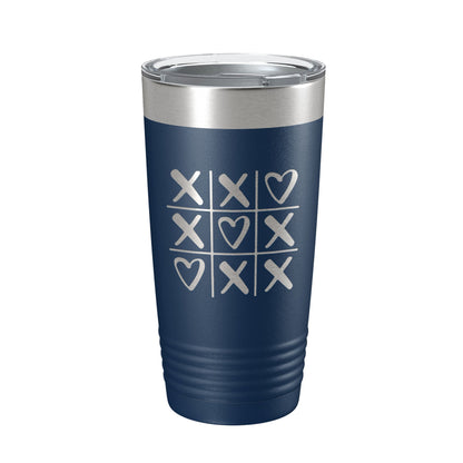 Valentine's Day Tumbler Tic Tac Toe Hearts Travel Mug Insulated Laser Engraved Coffee Cup 20 oz-8