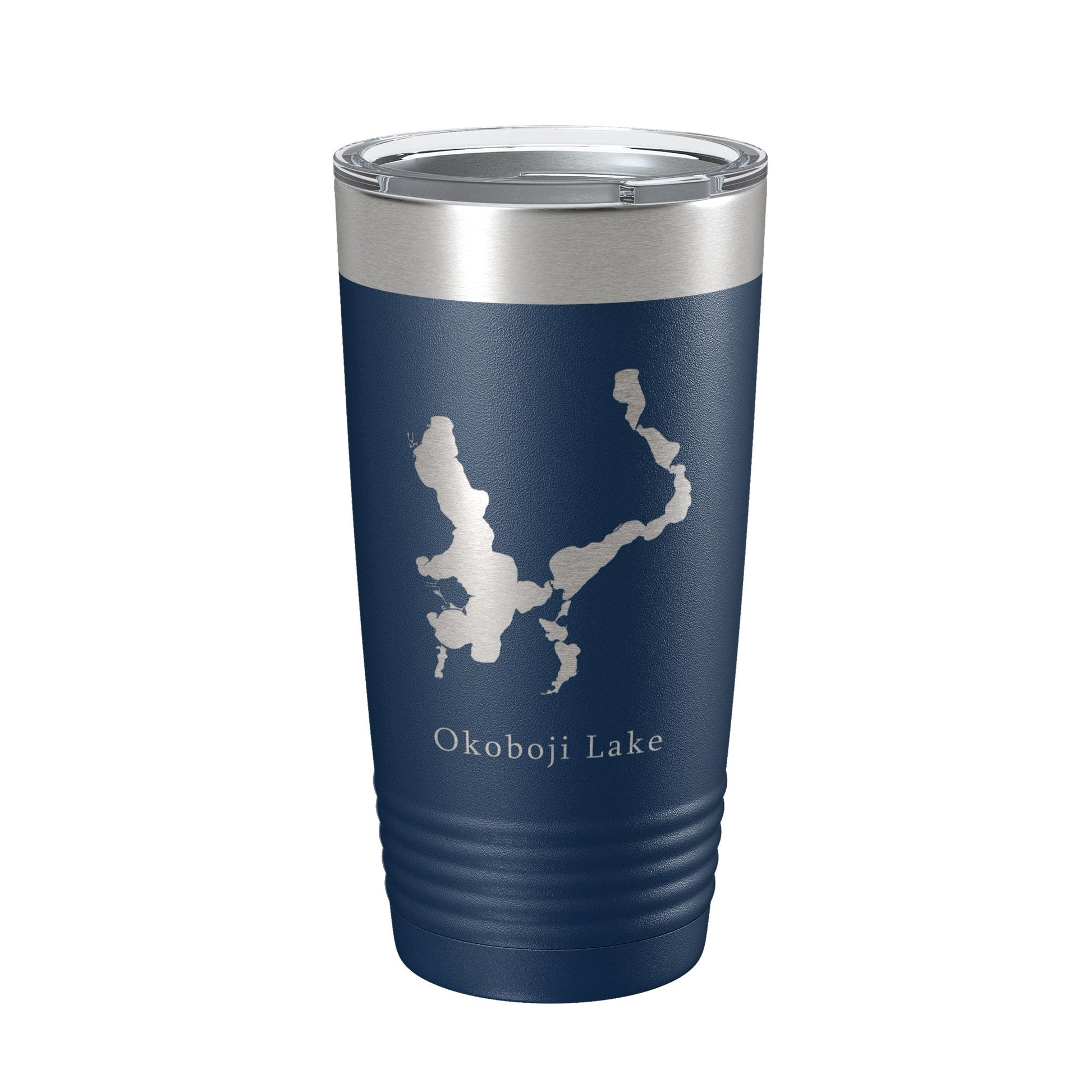 Okoboji Lake Map Tumbler Travel Mug Insulated Laser Engraved Coffee Cup Iowa 20 oz-2