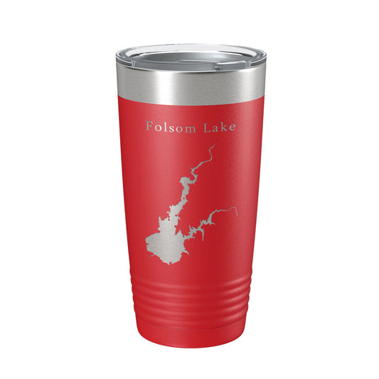 Folsom Lake Map Tumbler Travel Mug Insulated Laser Engraved Coffee Cup California 20 oz-10