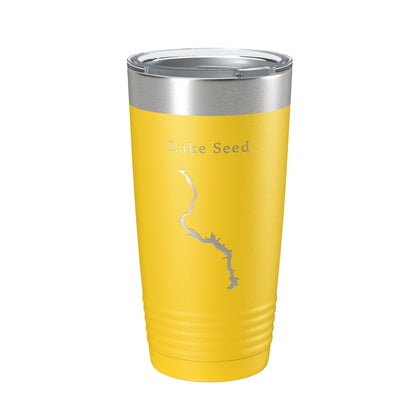 Lake Seed Map Tumbler Travel Mug Insulated Laser Engraved Coffee Cup Rabun County Georgia 20 oz-4