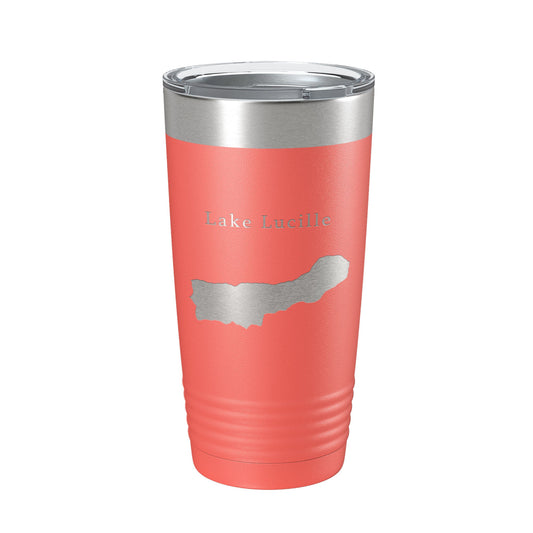 Lake Lucille Map Tumbler Travel Mug Insulated Laser Engraved Coffee Cup Alaska 20 oz-20