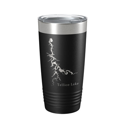 Tellico Lake Map Tumbler Travel Mug Insulated Laser Engraved Coffee Cup Tennessee 20 oz-5
