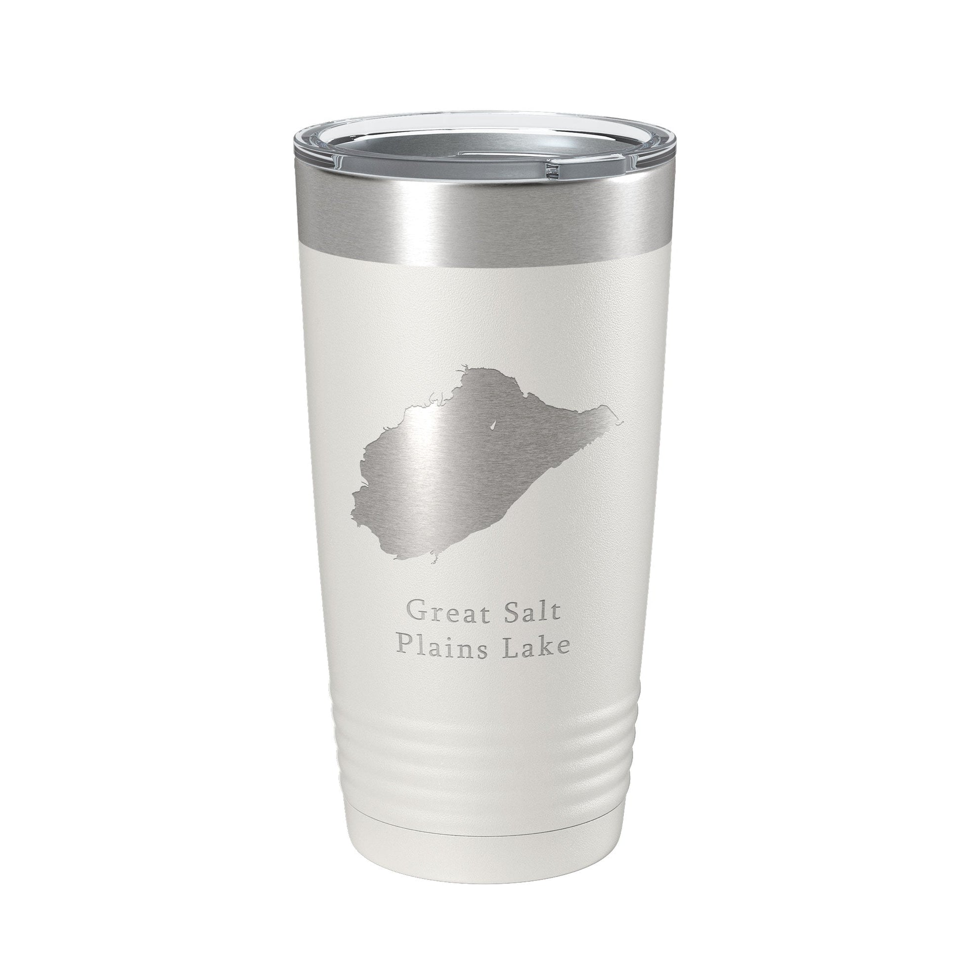 Great Salt Plains Lake Map Tumbler Travel Mug Insulated Laser Engraved Coffee Cup Oklahoma 20 oz-1