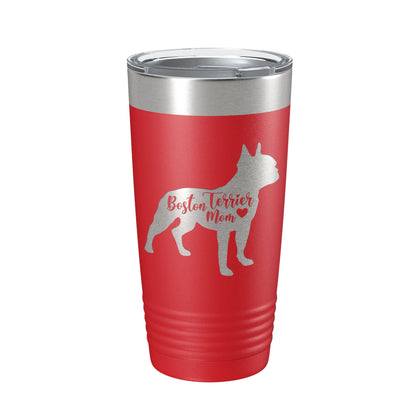 Boston Terrier Mom Tumbler Dog Travel Mug Gift Insulated Laser Engraved Coffee Cup 20 oz-10