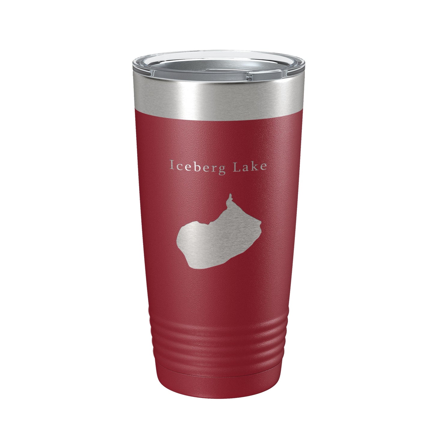 Iceberg Lake Map Tumbler Travel Mug Insulated Laser Engraved Coffee Cup Montana 20 oz-18
