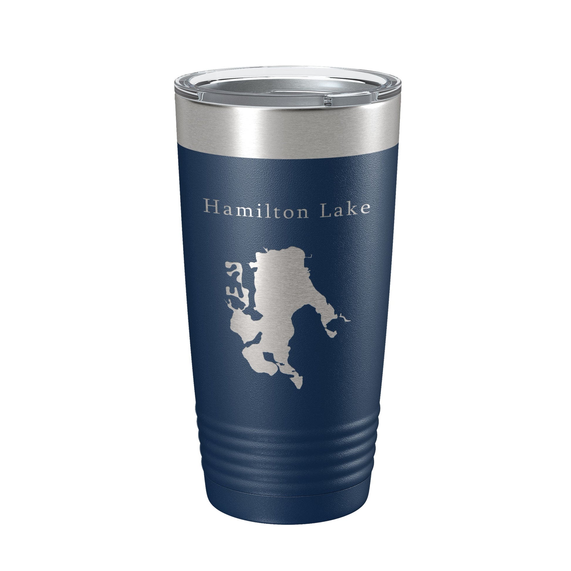 Hamilton Lake Map Tumbler Travel Mug Insulated Laser Engraved Coffee Cup Indiana 20 oz-2