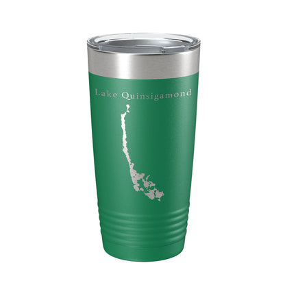 Lake Quinsigamond Map Tumbler Travel Mug Insulated Laser Engraved Coffee Cup Massachusetts 20 oz-9