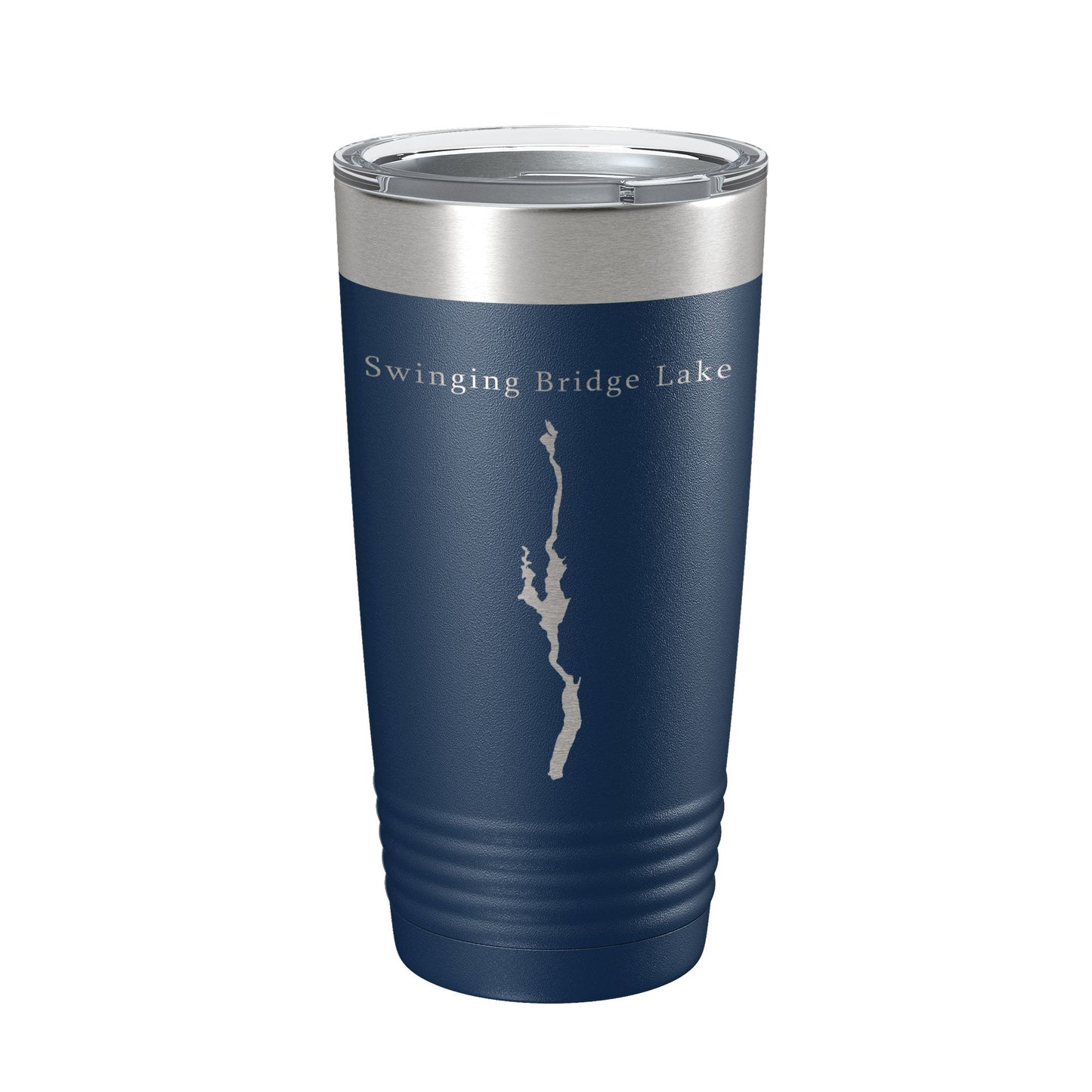 Swinging Bridge Lake Map Tumbler Travel Mug Insulated Laser Engraved Coffee Cup New York 20 oz-8