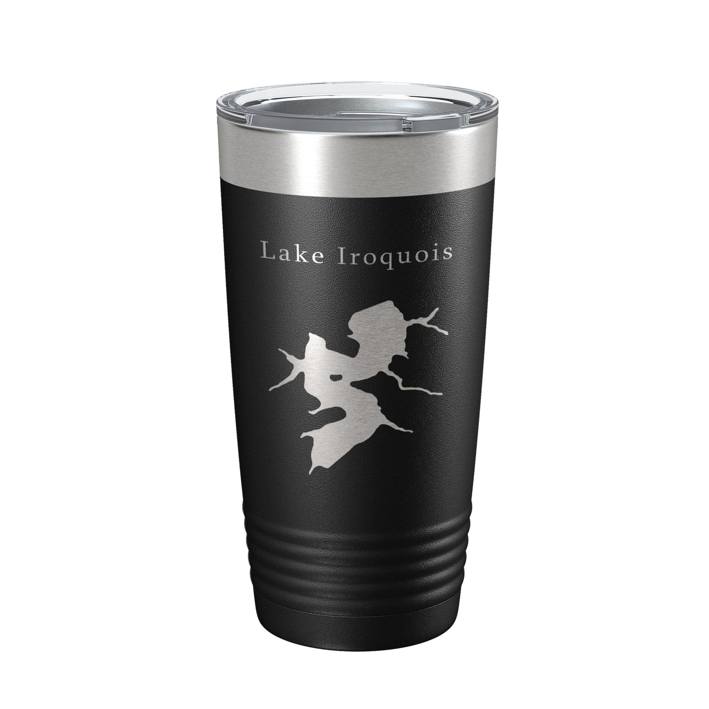 Lake Iroquois Map Tumbler Travel Mug Insulated Laser Engraved Coffee Cup Illinois 20 oz-5