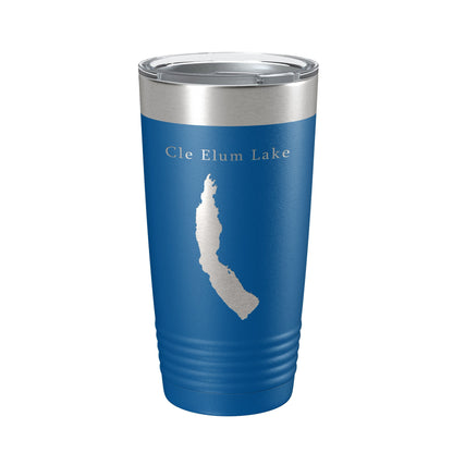 Cle Elum Lake Map Tumbler Travel Mug Insulated Laser Engraved Coffee Cup Washington 20 oz-6