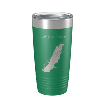 Carlyle Lake Map Tumbler Travel Mug Insulated Laser Engraved Coffee Cup Illinois 20 oz-9