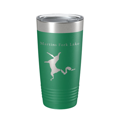 Martins Fork Lake Map Tumbler Travel Mug Insulated Laser Engraved Coffee Cup Kentucky 20 oz-9