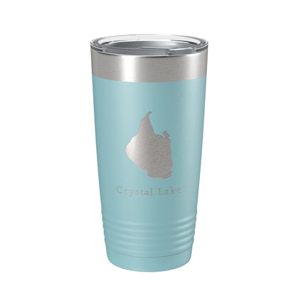 Crystal Lake Map Tumbler Travel Mug Insulated Laser Engraved Coffee Cup Connecticut 20 oz-13