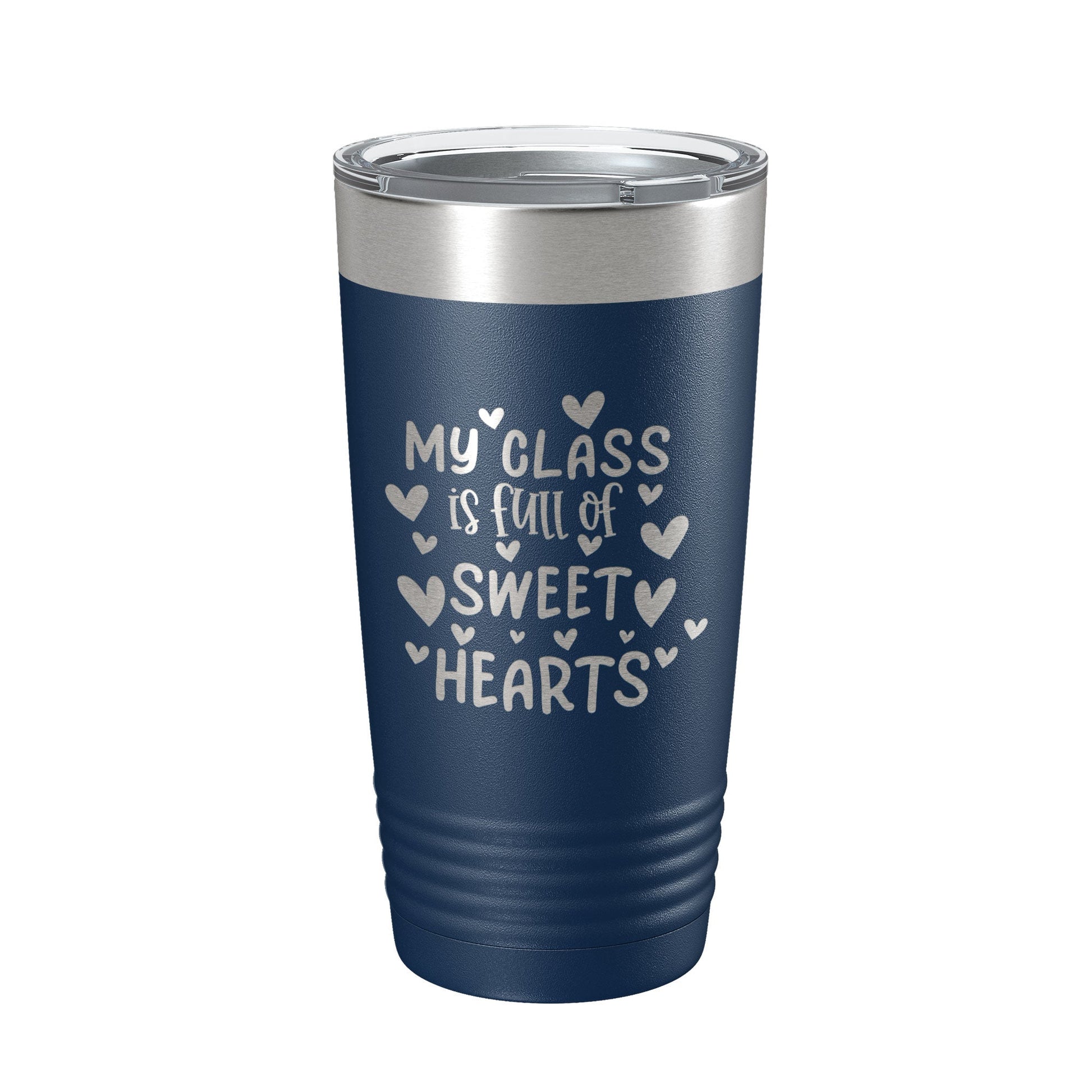 Teacher Valentine's Day Tumbler My Class Is Full Of Sweethearts Travel Mug Insulated Laser Engraved Coffee Cup 20 oz-2