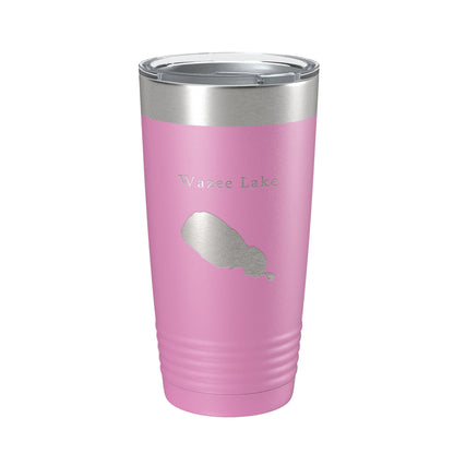 Wazee Lake Map Tumbler Travel Mug Insulated Laser Engraved Coffee Cup Wisconsin 20 oz-14