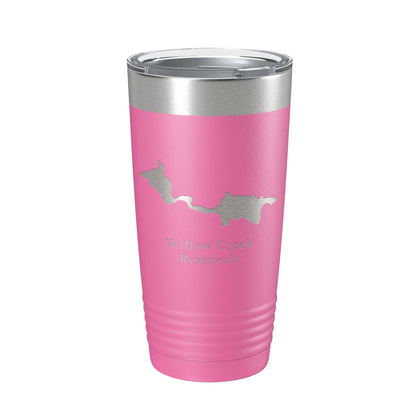 Willow Creek Reservoir Arapaho Tumbler Lake Map Travel Mug Insulated Laser Engraved Coffee Cup Colorado 20 oz-11